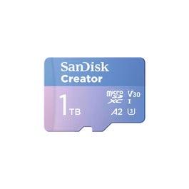 SanDisk Creator microS Card UHS-I with Adapter 1TB Up to 190MB/s Read speeds Up to 130MB/s Write Speed [SDSQXAV-1T00-IN6MS]