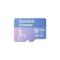 SanDisk Creator microS Card UHS-I with Adapter 1TB Up to 190MB/s Read speeds Up to 130MB/s Write Speed [SDSQXAV-1T00-IN6MS]