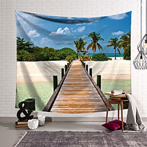 Landscape Wall Tapestry Art Decor Blanket Curtain Hanging Home Bedroom Living Room Decoration Polyester Beach Lightinthebox