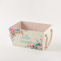 Boho Floral Print Laundry Basket - 29x17x15 cms