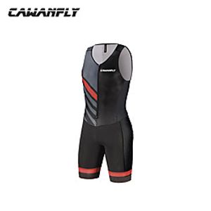 CAWANFLY Men's Sleeveless Cycling Jersey Cycling Jersey with Shorts Triathlon Tri Suit Spandex Black  Yellow Pink  Black Bike Breathable Sports Geometic Mountain Bike MTB Road Bike Cycling Clothing Lightinthebox