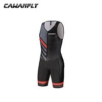 CAWANFLY Men's Sleeveless Cycling Jersey Cycling Jersey with Shorts Triathlon Tri Suit Spandex Black  Yellow Pink  Black Bike Breathable Sports Geometic Mountain Bike MTB Road Bike Cycling Clothing Lightinthebox - thumbnail