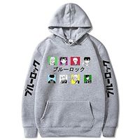 Blue Lock Isagi Yoichi Hoodie Cartoon Manga Print Front Pocket Graphic Hoodie For Men's Women's Unisex Adults' Hot Stamping Polyster Casual Daily miniinthebox - thumbnail
