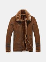 Boomber Sherpa Chamois Leather Suede Jacket