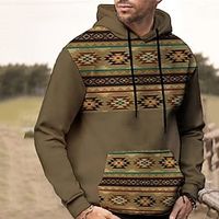 Men's Pullover Hoodie Sweatshirt Brown Hooded Bohemian Style Graphic Prints Print Daily Sports 3D Print Basic Streetwear Designer Spring   Fall Clothing Apparel Hoodies Sweatshirts  Lightinthebox - thumbnail