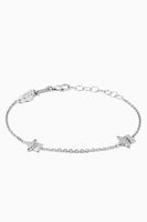 Star Bracelet with Diamonds in 18kt White Gold - thumbnail