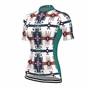 21Grams Women's Short Sleeve Cycling Jersey Summer Spandex White Retro Bike Top Mountain Bike MTB Road Bike Cycling Quick Dry Moisture Wicking Sports Clothing Apparel / Stretchy / Athleisure miniinthebox