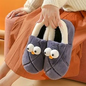 Soft Sole Slippers Women Indoor Floor Flat Shoes Autumn Winter Warm Home Cotton Warm Plush Slient Bedroom Slides miniinthebox