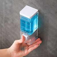 Soap Dispenser Home Transparent Wall Mounted Manual Bathroom Hotel Single End Hand Wash Dispenser Nail Free Soap Dispenser Lightinthebox - thumbnail
