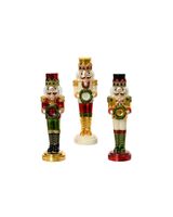 Kaemingk Decoris Nutcracker Glass with Green Wreath In HandAssorted 1 Piece