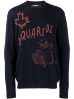 Dsquared2 knitted sweatshirt - Blue - thumbnail