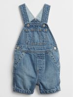 Baby Denim Shortalls With Washwell&#153 - thumbnail