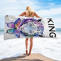 Beach Towels Printed Animals 100% Micro Fiber Quick Dry Comfy Blankets Strong Water Absorption for Sunbathing Beach Swim Outdoor Travel Camping Workout Lightinthebox
