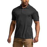 Men's Golf Shirt Golf Polo Work Casual Lapel Short Sleeve Basic Modern Plain Button Spring Summer Regular Fit Black Navy Blue Khaki Golf Shirt Lightinthebox