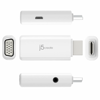 J5 CREATE JDA203 HDMI To VGA Video Adapter With Audio - thumbnail