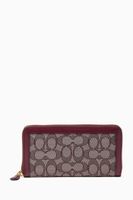 Accordion Zip Wallet in Signature Jacquard & Leather Accordion Zip Wallet in Signature Jacquard & Leather