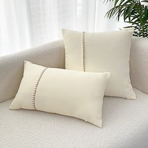 1 pcs Polyester Pillow Cover, Solid Colored Modern European Square Zipper Traditional Classic miniinthebox