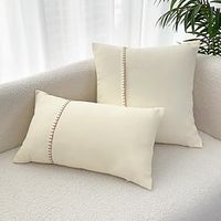 1 pcs Polyester Pillow Cover, Solid Colored Modern European Square Zipper Traditional Classic miniinthebox