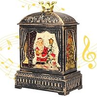 Christmas Snow Globes That Light Up, Christmas Santa Lantern Snowglobe with USB8 Music, Water Lantern Snow Globe Decor Gift for Kids(5.7"x4") Lightinthebox - thumbnail