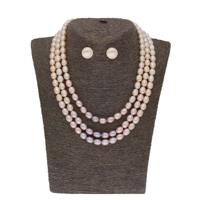 Yochana 3 Lines Pearl Necklaces - JPFEB-22-191