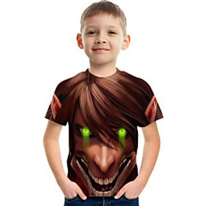 Kids Boys' T shirt Tee Short Sleeve Graphic Rainbow Children Tops Active 3-12 Years miniinthebox