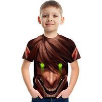 Kids Boys' T shirt Tee Short Sleeve Graphic Rainbow Children Tops Active 3-12 Years miniinthebox - thumbnail