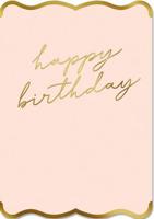 Happy Birthday Pink Background Greeting Card (13 x 17.6 cm) - thumbnail