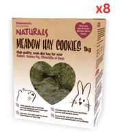 Rosewood Naturals Meadow Hay Cookies Food (1Kg x 8)