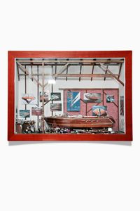 XXL Riva Boatyard Diorama Shadow Box