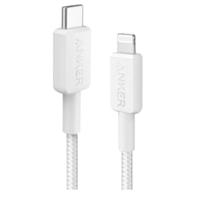 Anker 322 USB-C to Lightning Braided Cable (0.9m/3ft) - White | Fast Charging| Data Transfer| Durable Braided Construction for Apple Devices