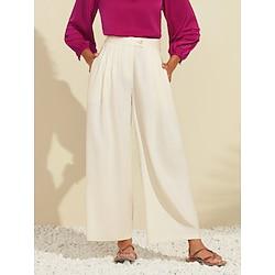 Linen Wide Leg Casual Pants Lightinthebox