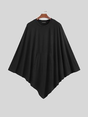 INCERUN Men Spring Casual Loose Baggy Thin Cloak Cape Coat INCERUN Men Spring Casual Loose Baggy Thin Cloak Cape Coat