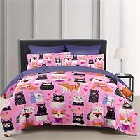 100% Cotton Duvet Cover Cartoon Animals Pattern Duvet Cover Set Soft 3-Piece Luxury Bedding Set Home Decor Gift Lightinthebox - thumbnail