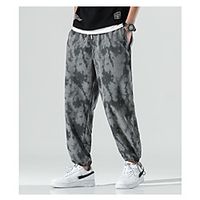 Men's Casual / Sporty Chino Slim Harem Loose Chinos Sweatpants Pants Camouflage Dark Gray Brown Light Blue miniinthebox - thumbnail