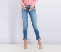Womens Tally Crop Skinny Jeans  Denim Blue Wash - thumbnail