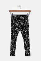 Kids Girl Floral Leggings  Black - thumbnail