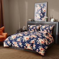 Floral Pattern Duvet Cover Set,Printed Boho Comforter Cover Bedding Sets With Envelope Pillowcase, For Bedroom, Guest Room Decor Lightinthebox - thumbnail