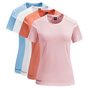 Women's T shirt Hiking Tee shirt Short Sleeve Crew Neck Tee Tshirt Top Outdoor Quick Dry Lightweight Breathable Soft Autumn  Fall Spring Summer POLY Solid Color Jacinth Gray White Sky Blue Climbing Lightinthebox
