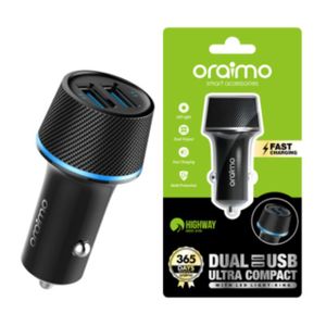 Oraimo Highway OCC-21D 10.5W Car Charger, Black