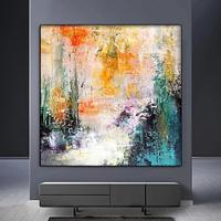 Colourful Acrylic Abstract Painting Large Hand painted Wall Art Abstract Canvas Art painting handmade Oversized Wall Art Extra Large Painting Wall Art painting Lightinthebox