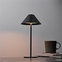 Retro Rechargeable Metal Home Table Lamp LED Touch Dimmer Desktop Night Light Wireless Reading Lamp For Restaurant Hotel Bar Bedroom Decor Light 1X Lightinthebox - thumbnail