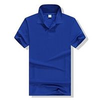 Men's Polo Shirt Golf Shirt Street Casual Polo Collar Classic Short Sleeve Fashion Casual Solid Color Button Front Button-Down Spring  Summer Regular Fit Blue Polo Shirt miniinthebox - thumbnail