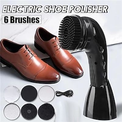 Handheld Automatic Electric Shoe Polisher Brush Polishing Cleaning Machine Care Leather Tool miniinthebox