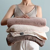 (Two Outfits) Furnishing Baby Children Bath Towels Adult Fiber Coral Velvet 70140cm Instantaneous Pineapple Grid Wrap miniinthebox - thumbnail