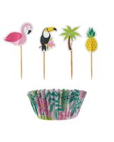 Mason Cash 48 Tropical Cupcake Case And Topper Set