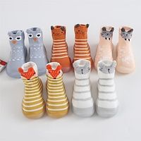Toddler Unisex Socks Flesh pink Orange stripes Gray stripes Animal Striped Fall Winter Cute Casual 1-4 Years Lightinthebox - thumbnail