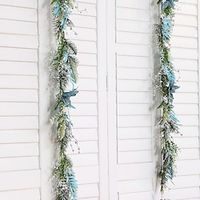 Winter Garland Imulating Large Flowers Pine Needles Olive Branches And Vines Suitable For Wedding Parties Restaurants Landscaping And Office Handmade Diy Lightinthebox - thumbnail
