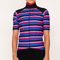 21Grams Women's Short Sleeve Cycling Jersey Summer Spandex Polyester Blue Stripes Bike Jersey Top Mountain Bike MTB Road Bike Cycling Quick Dry Moisture Wicking Breathable Sports Clothing Apparel Lightinthebox - thumbnail