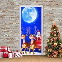 Christmas 3D Stickers Waterproof Door Stickers Xmas Door Mural Peel Self Adhesive Wallpaper PVC Sticker Removable Wall Decal for Home Office Decoration Lightinthebox - thumbnail