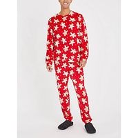 Men's Christmas Pajamas Loungewear Sleepwear Pajama Set 2 Pieces Graphic Prints Stylish Casual Comfort Home Christmas Daily Flannel Comfort Warm Soft Crew Neck Long Sleeve Pullover Jogger Pants Lightinthebox - thumbnail